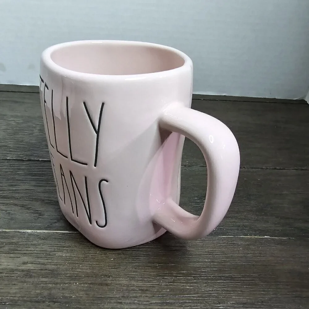 NWT Rae Dunn Artisan Jelly Beans Pink Coffee Mug Easter 2021 Magenta